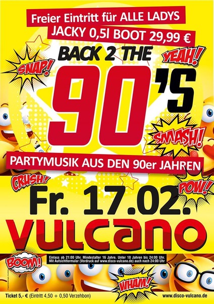 Party Flyer: BACK 2 the 90'S am 17.02.2017 in Aicha vorm Wald